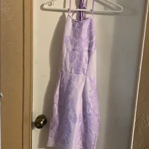Lavender lace up back dress size M